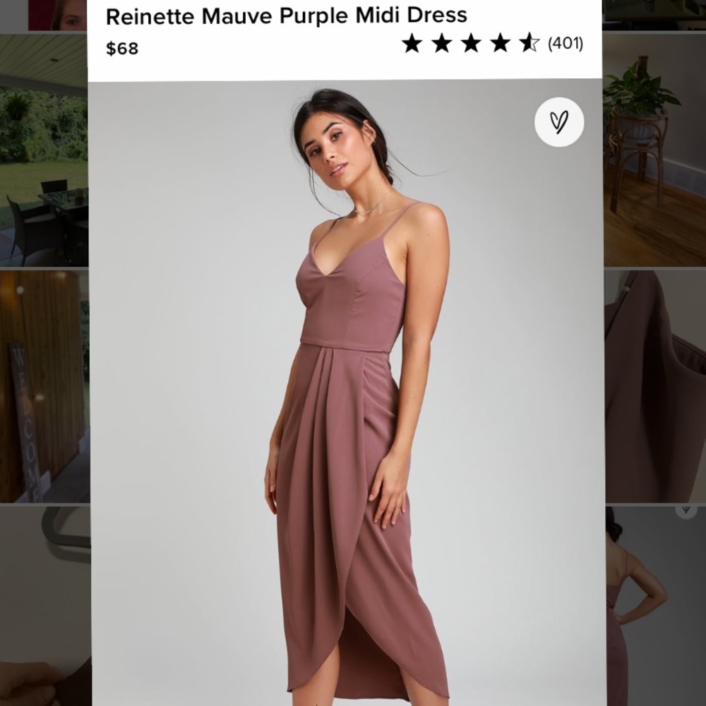 Lulu’s Reinette Mauve Purple Midi Dress